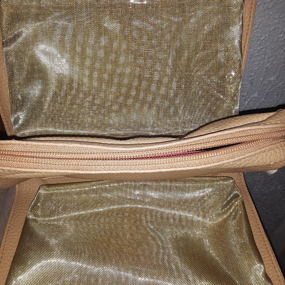 Versace profumi tan leather clutch bag - Picture 2 of 11